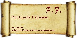 Pillisch Filemon névjegykártya